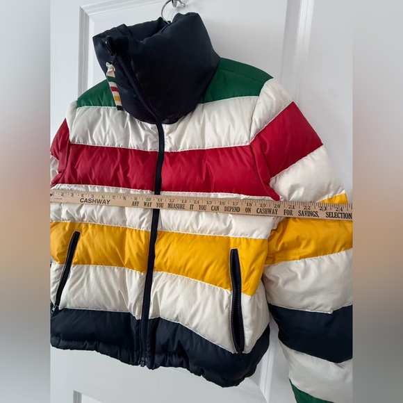 HBC STRIPES Colorblock Down Puffer Jacket - Picture 4 of 8